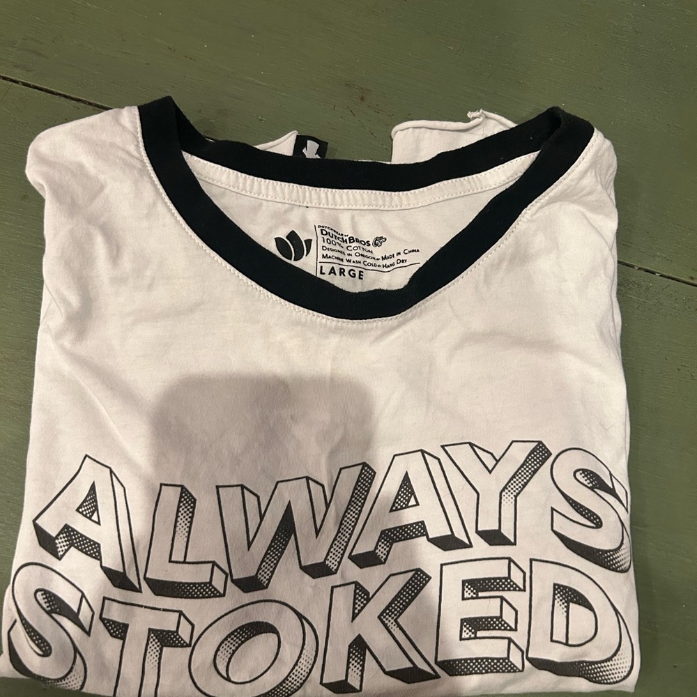 Dutch Bros Black and White Crop Top